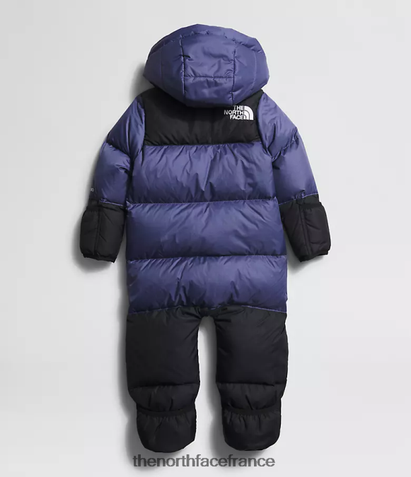 vêtements The North Face bébé 1996 rétro nuptse une-pièce bleu grotte ZPZRD93