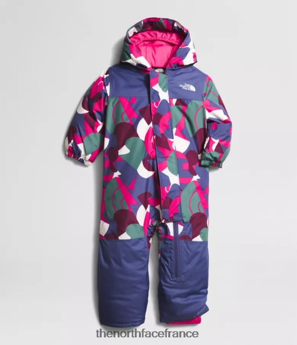 vêtements The North Face bébé combinaison de neige liberté M. grand imprimé abstrait rose ZPZRD275