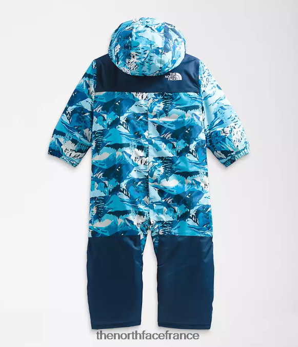 vêtements The North Face bébé combinaison de neige liberté imprimé acoustique bleu des montagnes des pics de neige ZPZRD276