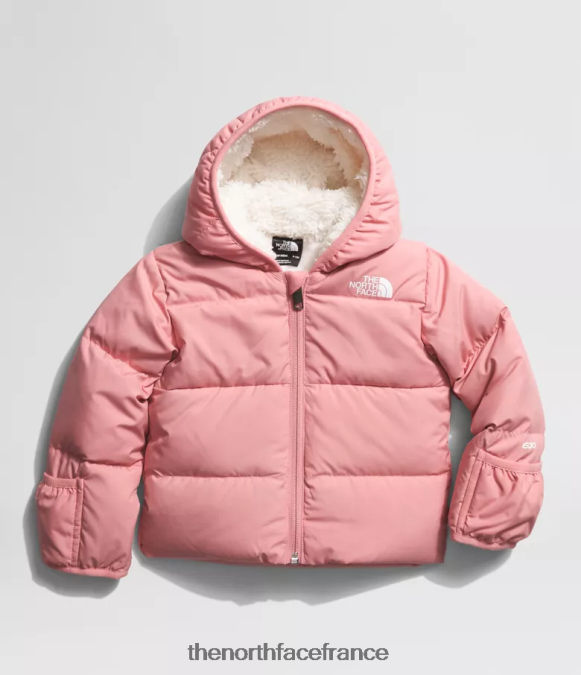 vêtements The North Face bébé doudoune à capuche north rose ombragée ZPZRD765