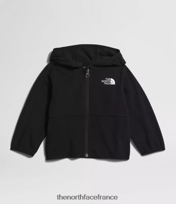 vêtements The North Face bébé sweat à capuche entièrement zippé glacier tnf noir ZPZRD990