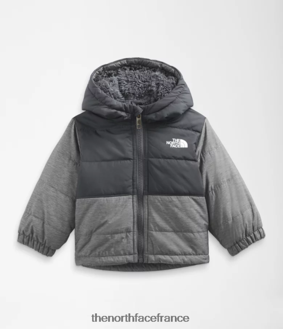 vêtements The North Face bébé veste à capuche réversible à fermeture éclair intégrale mt chimbo tnf gris moyen chiné ZPZRD865