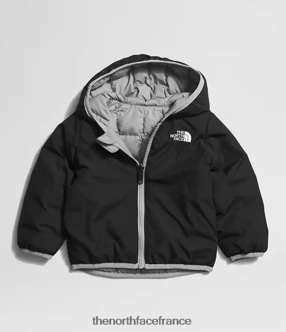 vêtements The North Face bébé veste à capuche réversible thermoball mélanger le gris ZPZRD638