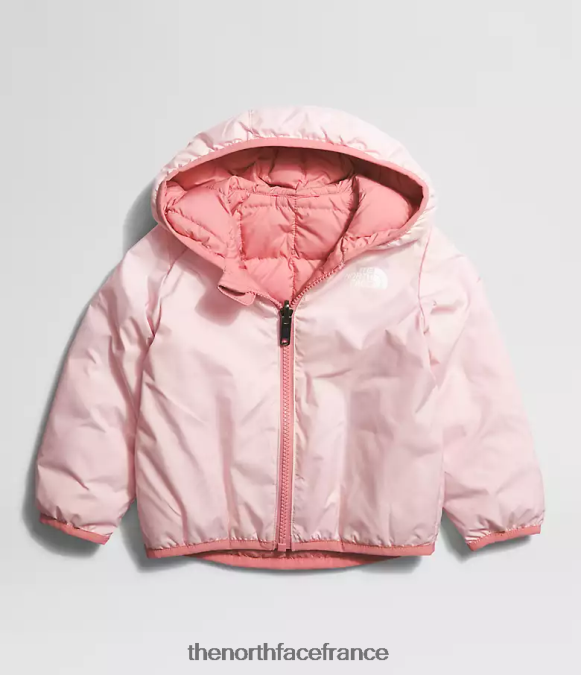 vêtements The North Face bébé veste à capuche réversible thermoball rose ombragée ZPZRD637