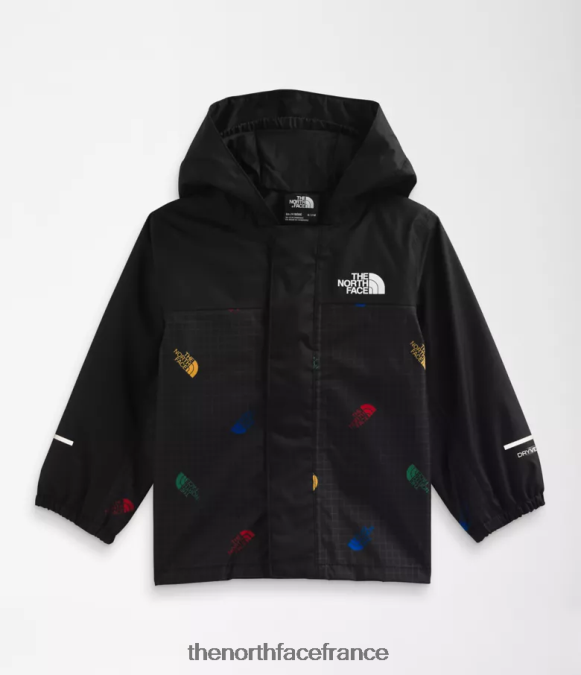 vêtements The North Face bébé veste de pluie Antora tnf noir imprimé grille de logo ZPZRD588