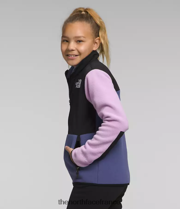 vêtements The North Face enfants veste denali bleu grotte ZPZRD761