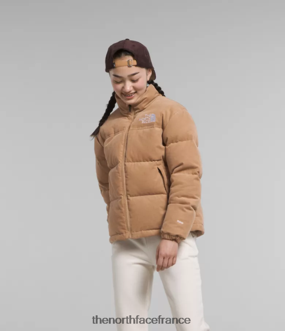vêtements The North Face enfants veste nuptse rétro 1996 beurre d'amande ZPZRD913