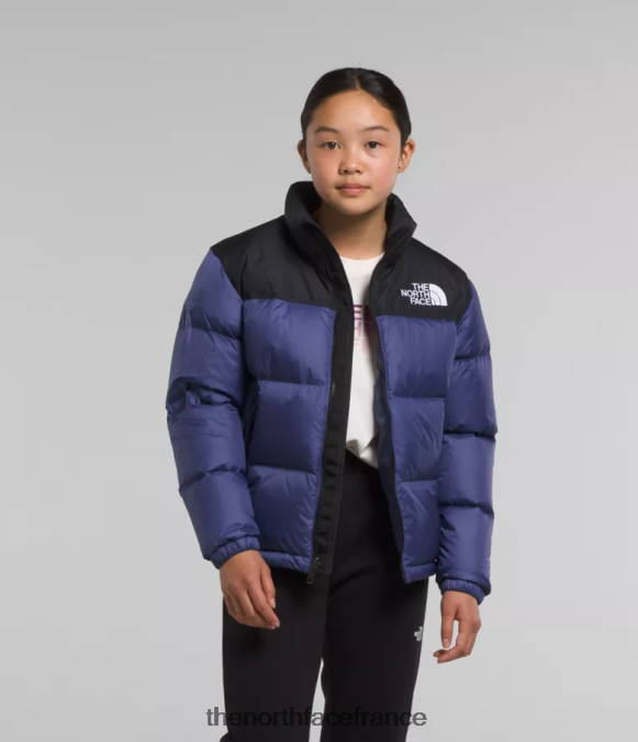 vêtements The North Face enfants veste nuptse rétro 1996 bleu grotte ZPZRD914