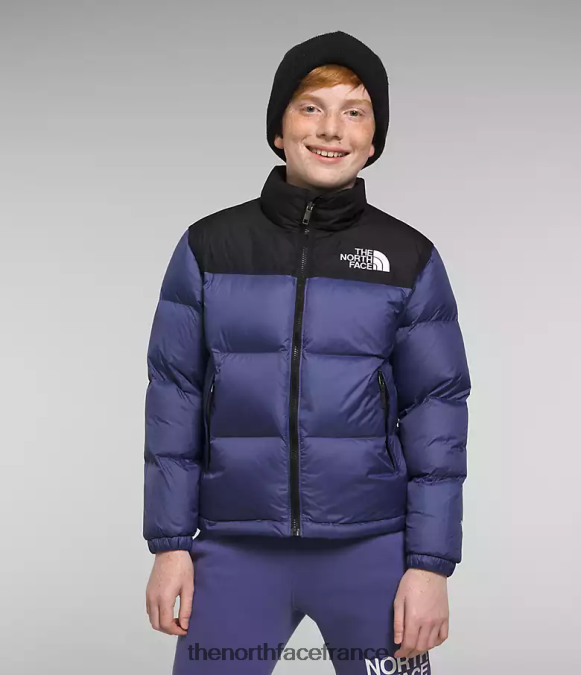 vêtements The North Face enfants veste nuptse rétro 1996 bleu grotte ZPZRD914