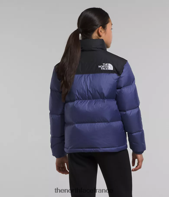 vêtements The North Face enfants veste nuptse rétro 1996 bleu grotte ZPZRD914