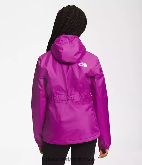 vêtements The North Face enfants veste de pluie chaude fleur de cactus violet ZPZRD391