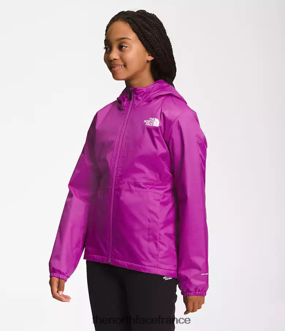 vêtements The North Face enfants veste de pluie chaude fleur de cactus violet ZPZRD391