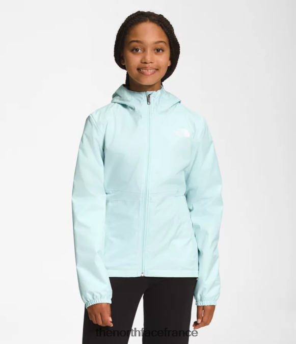 vêtements The North Face enfants veste de pluie chaude lucarne bleue ZPZRD392