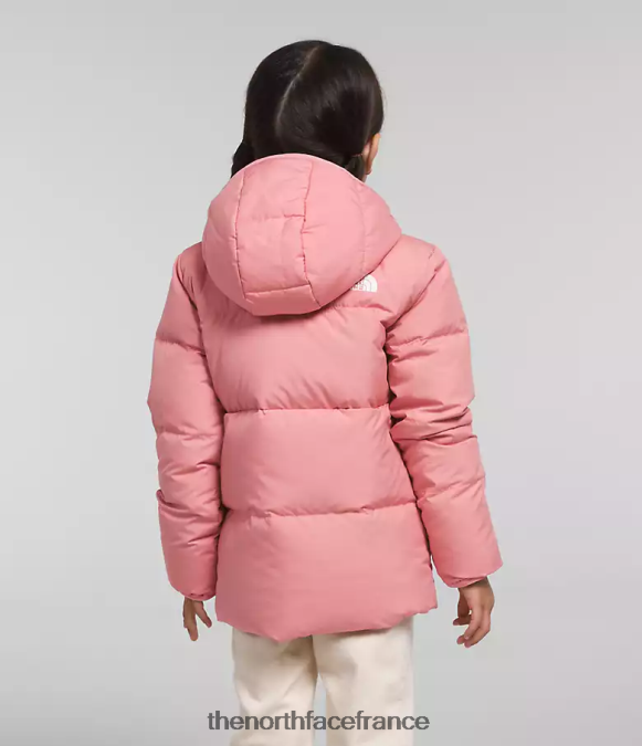vêtements The North Face enfants doudoune à capuche north rose ombragée ZPZRD862