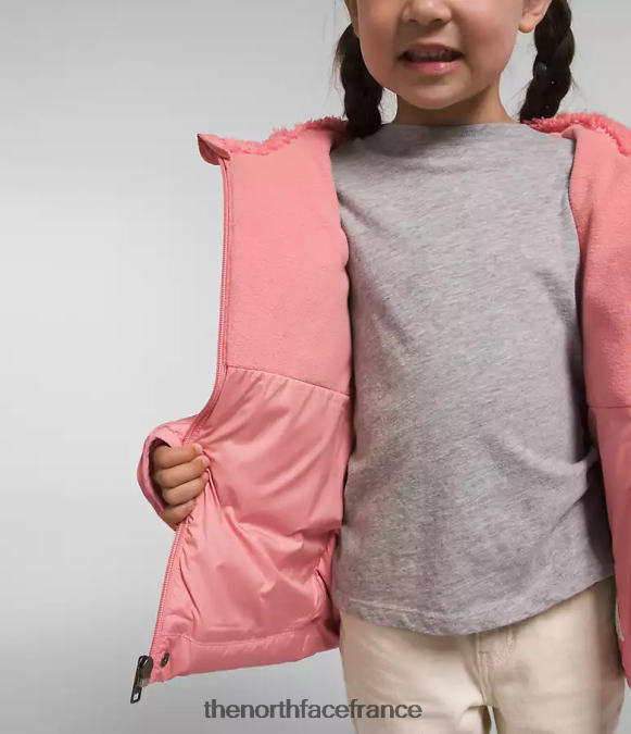 vêtements The North Face enfants doudoune à capuche north rose ombragée ZPZRD862