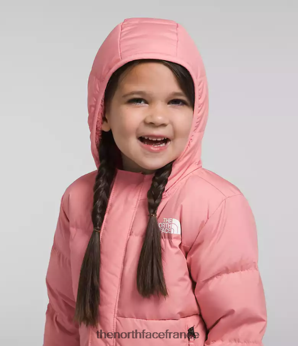 vêtements The North Face enfants doudoune à capuche north rose ombragée ZPZRD862