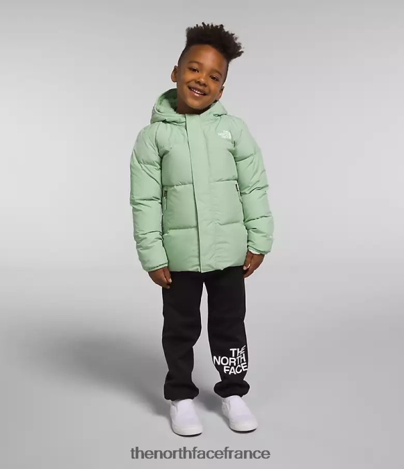 vêtements The North Face enfants doudoune à capuche north sauge brumeuse ZPZRD864