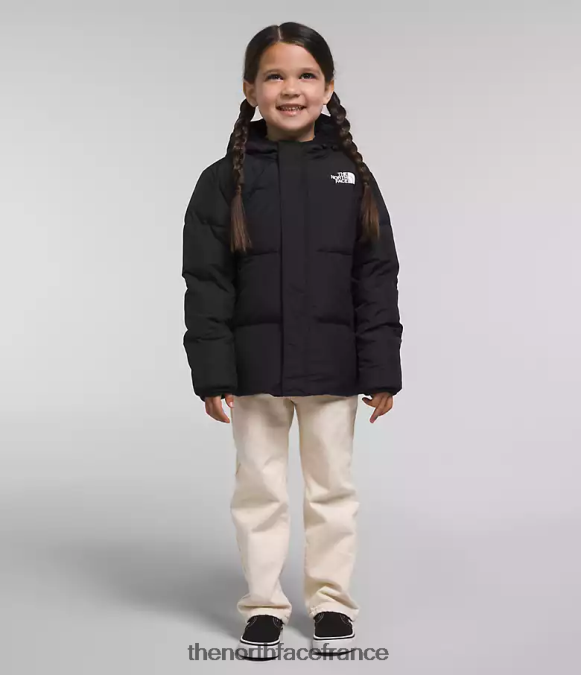 vêtements The North Face enfants doudoune à capuche north tnf noir ZPZRD863