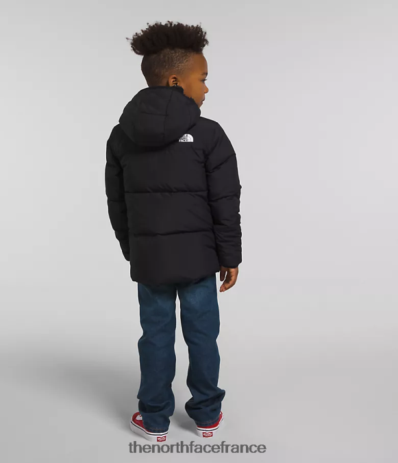 vêtements The North Face enfants doudoune à capuche north tnf noir ZPZRD863