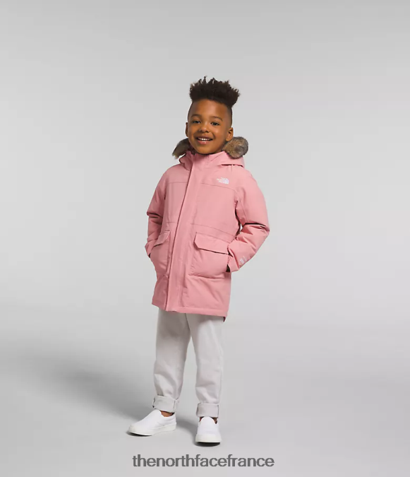 vêtements The North Face enfants parka arctique rose ombragée ZPZRD1154
