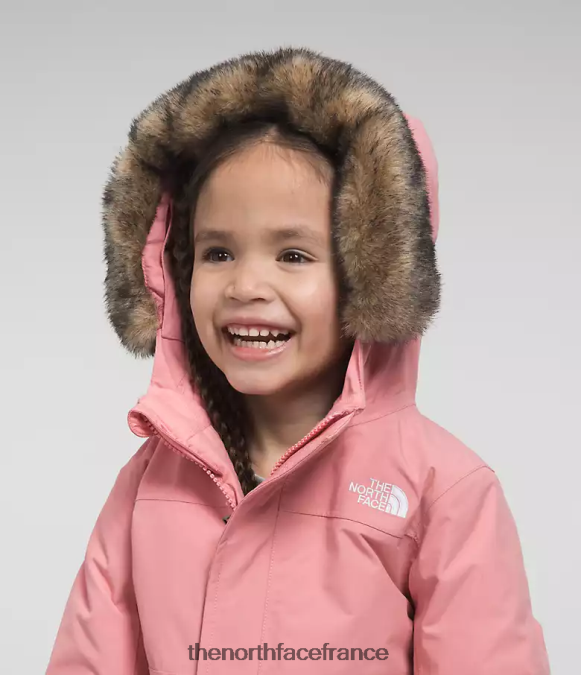 vêtements The North Face enfants parka arctique rose ombragée ZPZRD1154