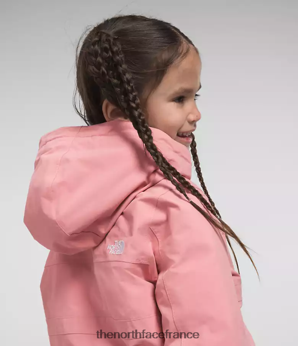 vêtements The North Face enfants parka arctique rose ombragée ZPZRD1154
