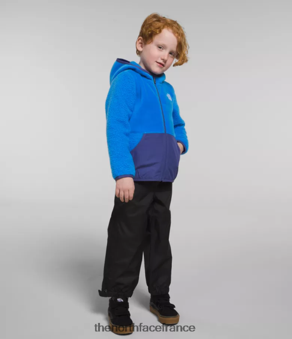 vêtements The North Face enfants sweat à capuche entièrement zippé en polaire forrest bleu optique ZPZRD465