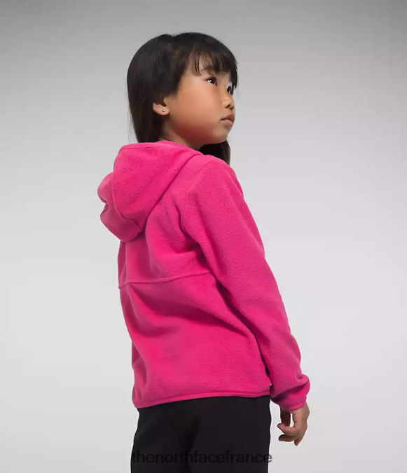 vêtements The North Face enfants sweat à capuche entièrement zippé glacier M. rose ZPZRD692
