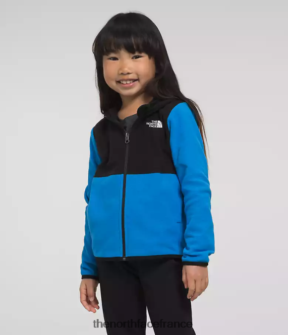 vêtements The North Face enfants sweat à capuche entièrement zippé glacier bleu optique ZPZRD693