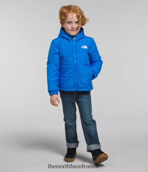 vêtements The North Face enfants veste à capuche réversible à fermeture éclair intégrale mt chimbo bleu optique ZPZRD635