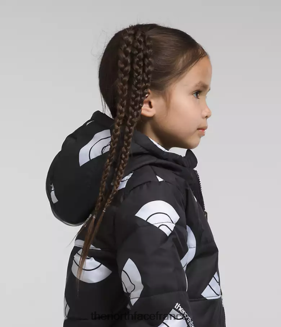 vêtements The North Face enfants veste à capuche réversible à fermeture éclair intégrale mt chimbo logo tnf noir nouvelle génération imprimé ZPZRD634