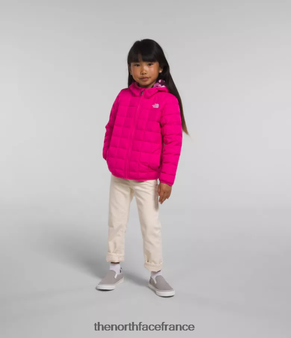 vêtements The North Face enfants veste à capuche réversible thermoball M. rose ZPZRD1239