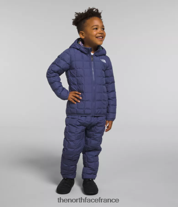 vêtements The North Face enfants veste à capuche réversible thermoball bleu grotte ZPZRD1237