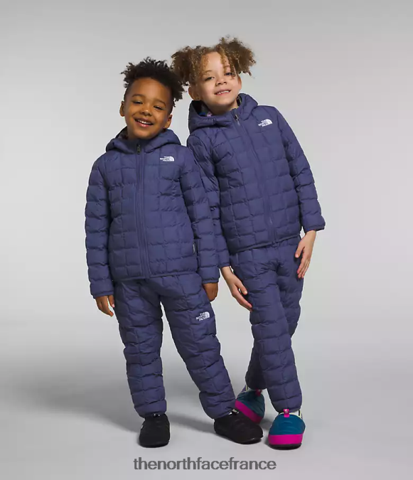 vêtements The North Face enfants veste à capuche réversible thermoball bleu grotte ZPZRD1237