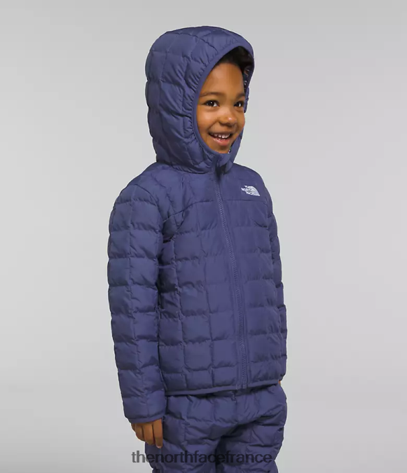 vêtements The North Face enfants veste à capuche réversible thermoball bleu grotte ZPZRD1237