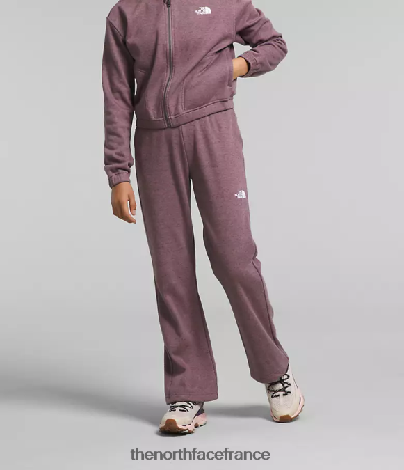 vêtements The North Face enfants pantalon large en molleton de rêve douillet gris fauve chiné ZPZRD267