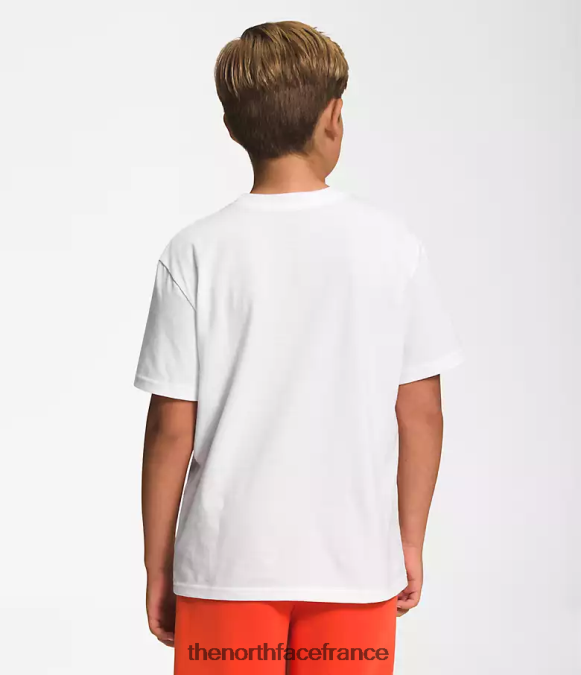 vêtements The North Face enfants t-shirt graphique à manches courtes tnf blanc/or sommet ZPZRD1058