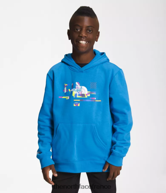 vêtements The North Face enfants sweat à capuche en polaire camp bleu super sonique ZPZRD1106