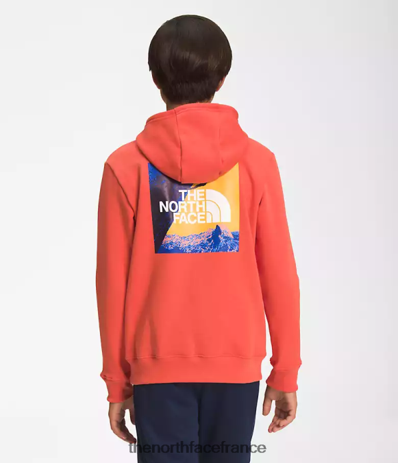 vêtements The North Face enfants sweat à capuche en polaire camp rétro orange ZPZRD1105