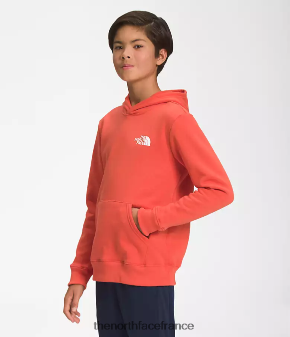 vêtements The North Face enfants sweat à capuche en polaire camp rétro orange ZPZRD1105