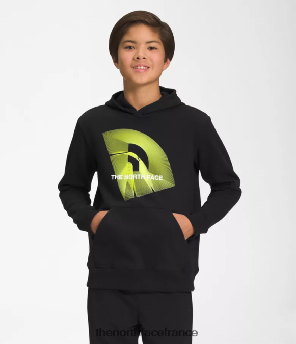 vêtements The North Face enfants sweat à capuche en polaire camp tnf noir/tnf noir/led jaune ZPZRD1103