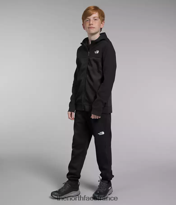 vêtements The North Face enfants sweat à capuche entièrement zippé tnf tech tnf noir ZPZRD525