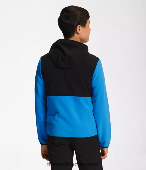 vêtements The North Face enfants veste à capuche entièrement zippée Glacier bleu super sonique ZPZRD522