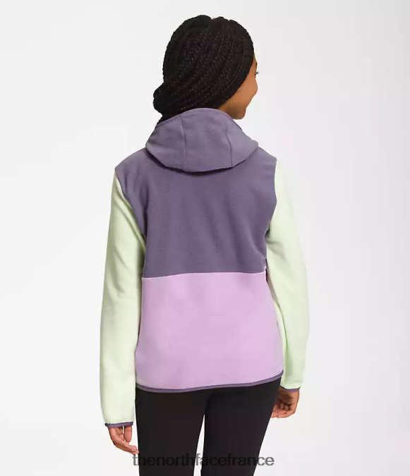 vêtements The North Face enfants veste à capuche entièrement zippée Glacier lupin ZPZRD523