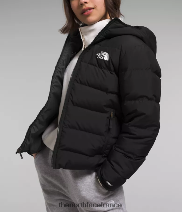 vêtements The North Face enfants doudoune réversible à capuche en duvet tnf noir ZPZRD627
