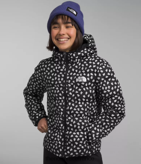 vêtements The North Face enfants doudoune réversible à capuche en duvet tnf noir tnf mini tirage au sort ZPZRD906