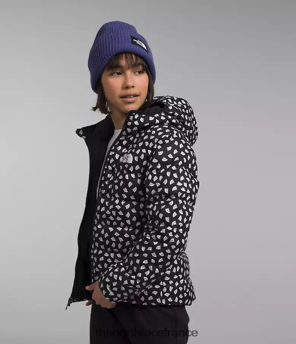 vêtements The North Face enfants doudoune réversible à capuche en duvet tnf noir tnf mini tirage au sort ZPZRD906