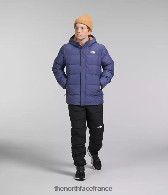 vêtements The North Face enfants parka doublée de polaire north bleu grotte ZPZRD688