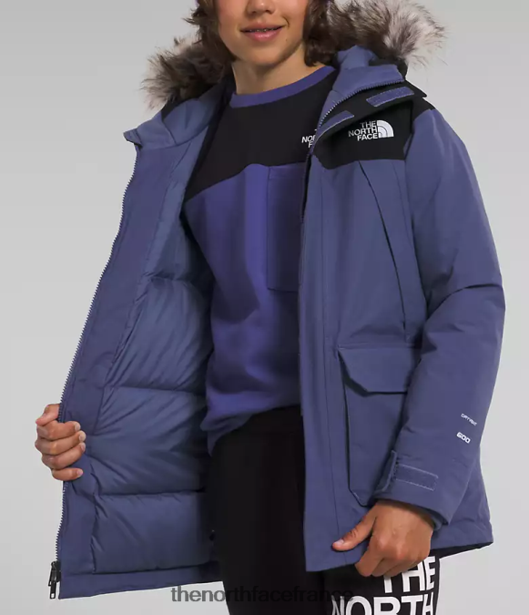 vêtements The North Face enfants parka mcmurdo bleu grotte ZPZRD463