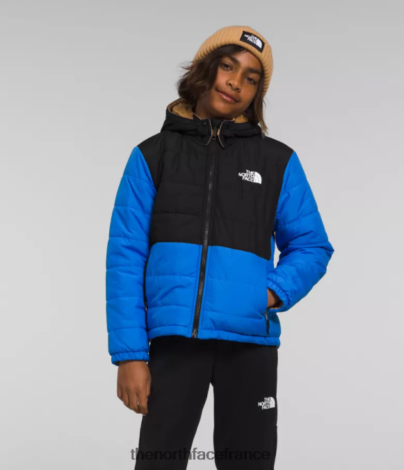vêtements The North Face enfants veste à capuche réversible à fermeture éclair intégrale mt chimbo bleu optique ZPZRD79